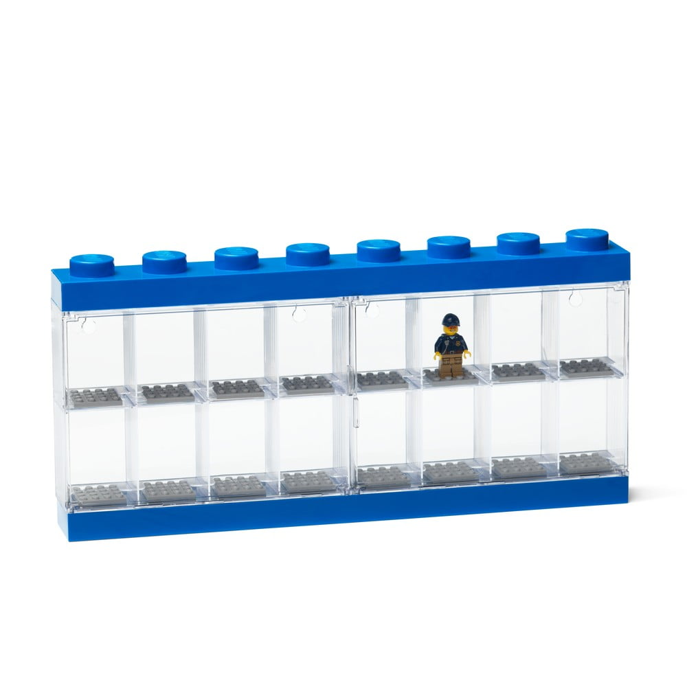 Niebieski pojemnik kolekcjonerski na 16 mini figurek LEGO®