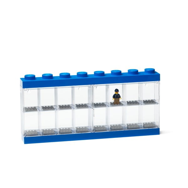 Niebieski pojemnik kolekcjonerski na 16 mini figurek LEGO®
