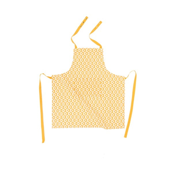 Żółty bawełniany fartuch Tiseco Home Studio Hexagon