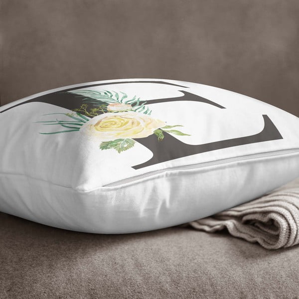Poszewka na poduszkę Minimalist Cushion Covers Floral Alphabet E, 45x45 cm