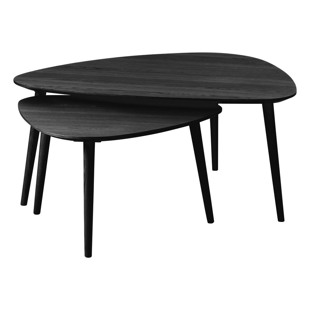 Czarne stoliki zestaw 2 szt. 70x100 cm Adda – Unique Furniture