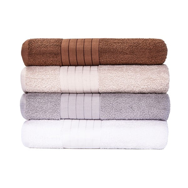 Zestaw 4 bawełnianych ręczników Bonami Selection Como, 70x140 cm