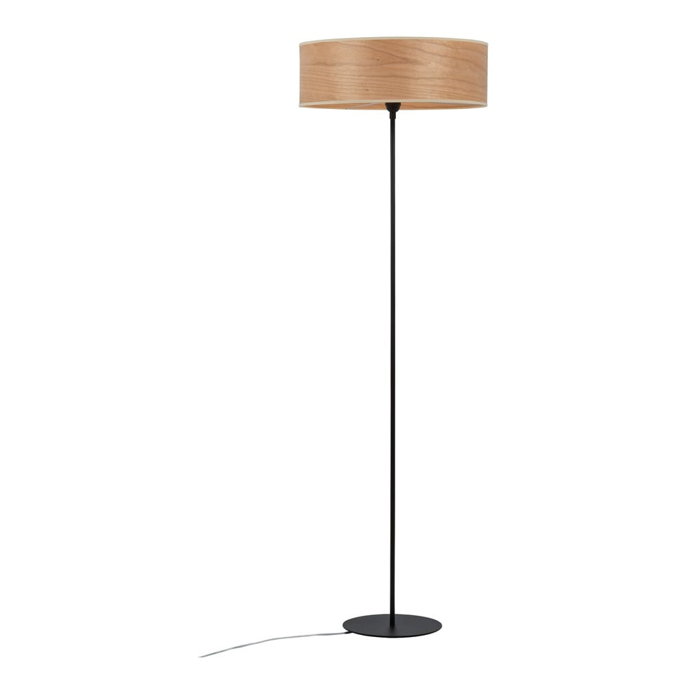 Lampa stojąca z kloszem z drewna wiśniowego Sotto Luce TSURI XL