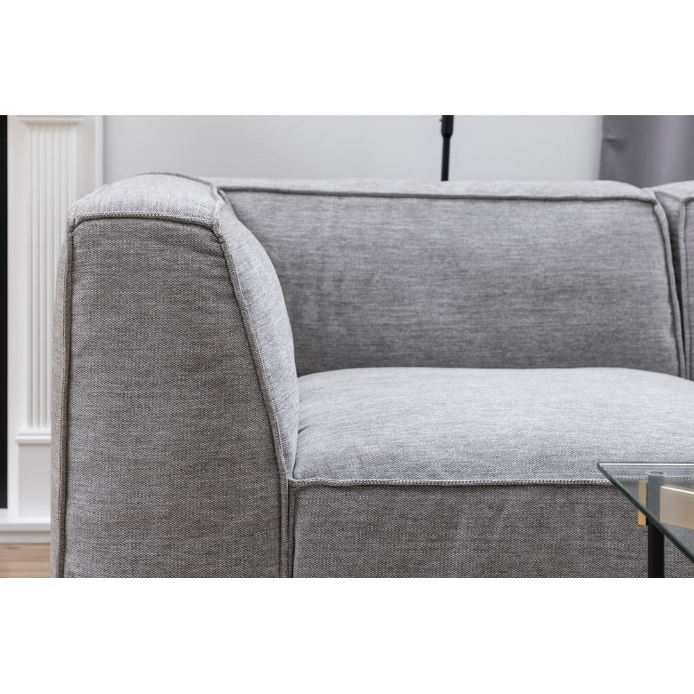 Jasnoszara sofa modułowa Bonami Selection Fairfield, 208 cm