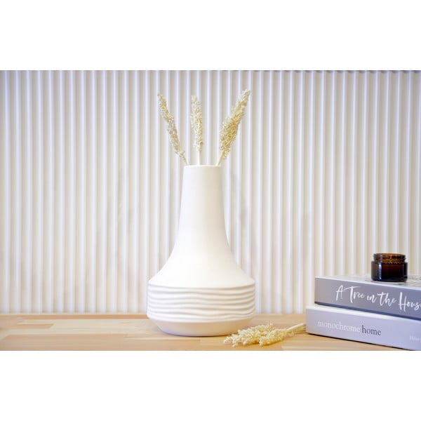Biały ceramiczny wazon Rulina Crease