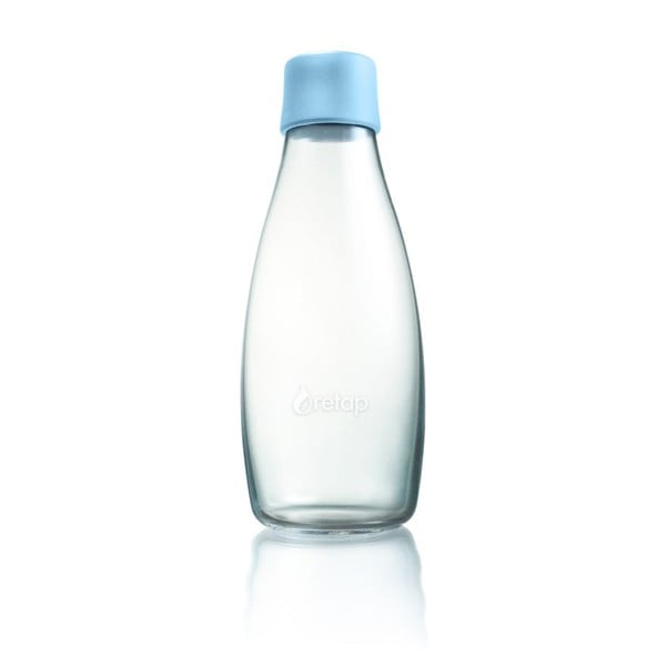 Pastelowo niebieska butelka ReTap ze szkła z dożywotnią gwarancją, 500 ml