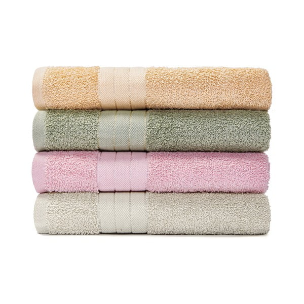 Zestaw 4 bawełnianych ręczników Bonami Selection Portofino, 50x100 cm