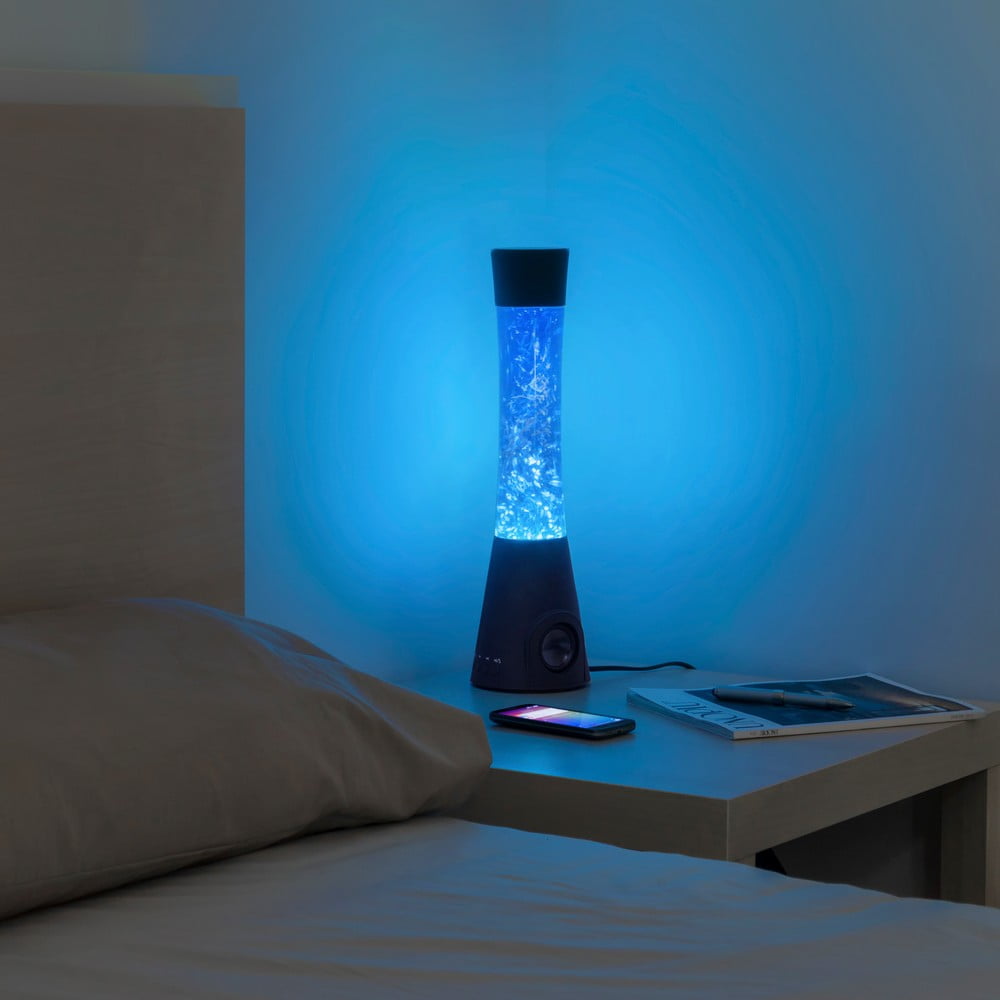 Stołowa lampka wodna z głośnikiem InnovaGoods Flow Glitter Lamp