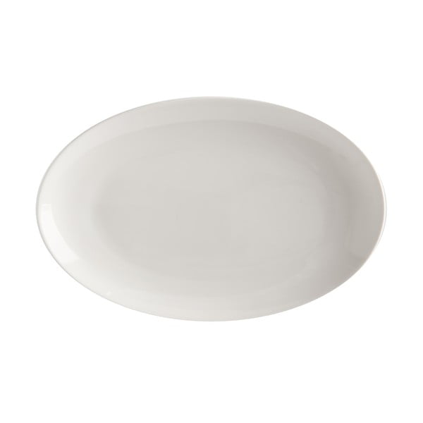 Biały porcelanowy talerz Maxwell & Williams Basic, 25x16 cm