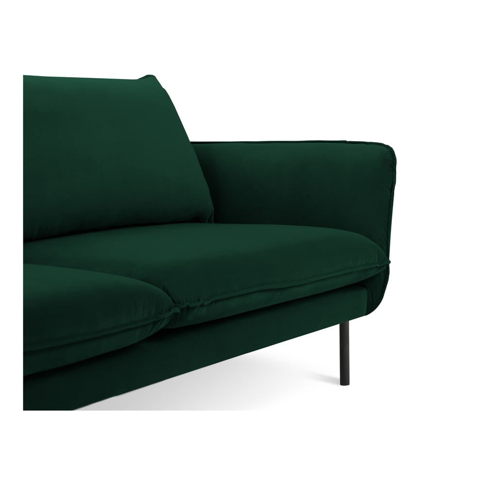 Ciemnozielona aksamitna sofa 230 cm Vienna – Cosmopolitan Design