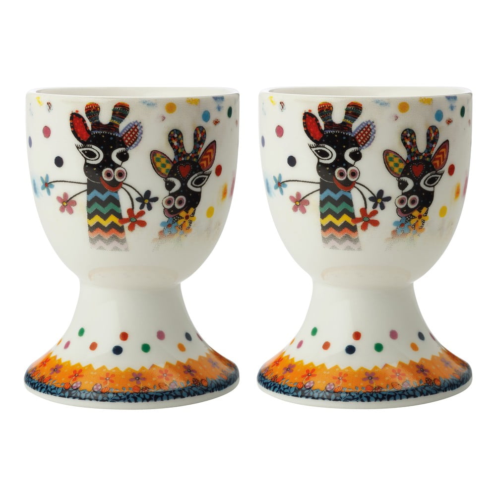 Zdjęcia - Pozostałe naczynia Maxwell & Williams Zestaw 2 porcelanowych kieliszków na jajko  Zarafa kolor 
