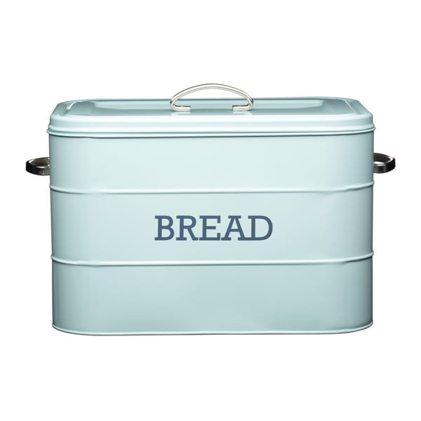 Niebieski metalowy pojemnik na chleb Kitchen Craft Nostalgia