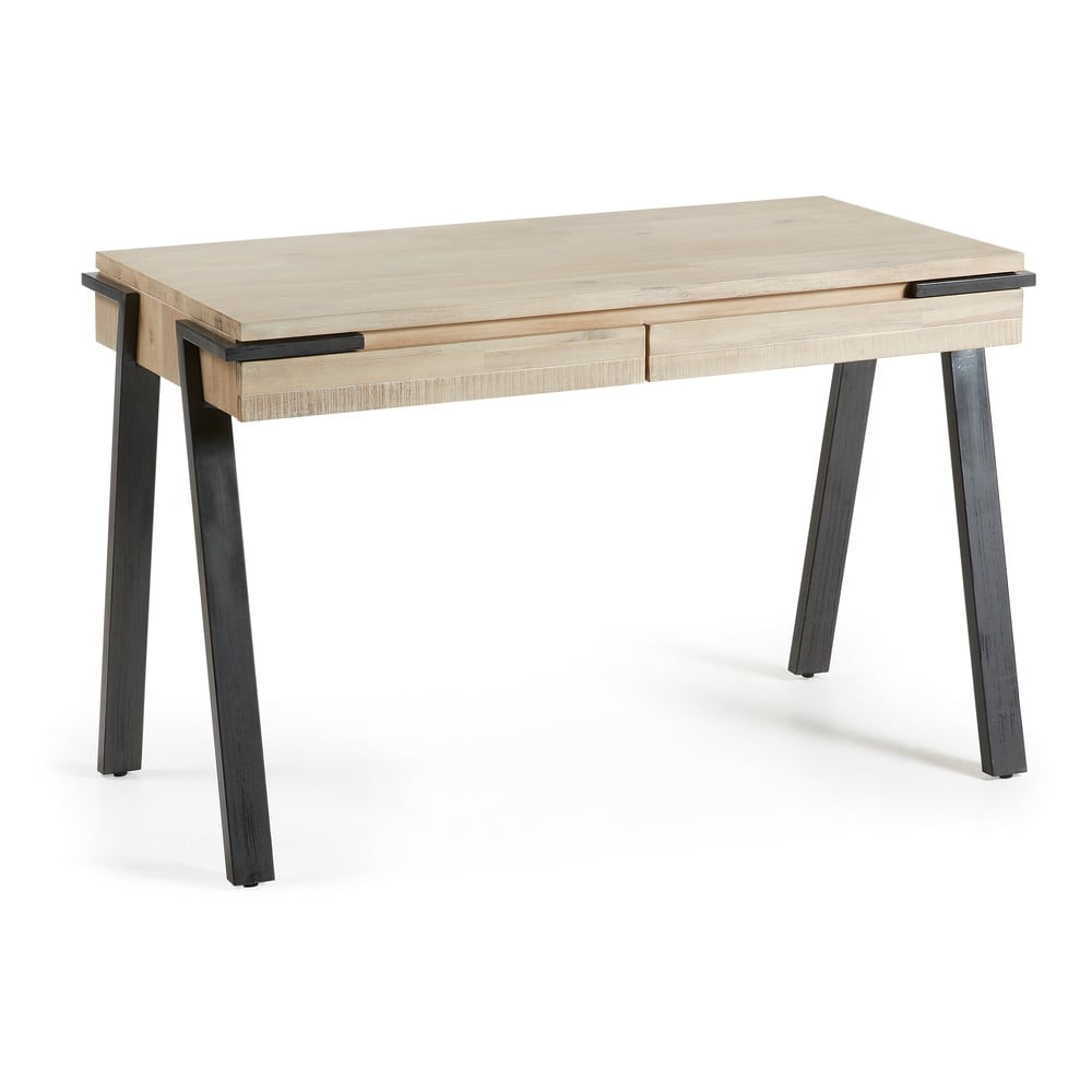 Фото - Офісний стіл Kave Home Biurko z blatem z drewna akacjowego  Disset naturalny 