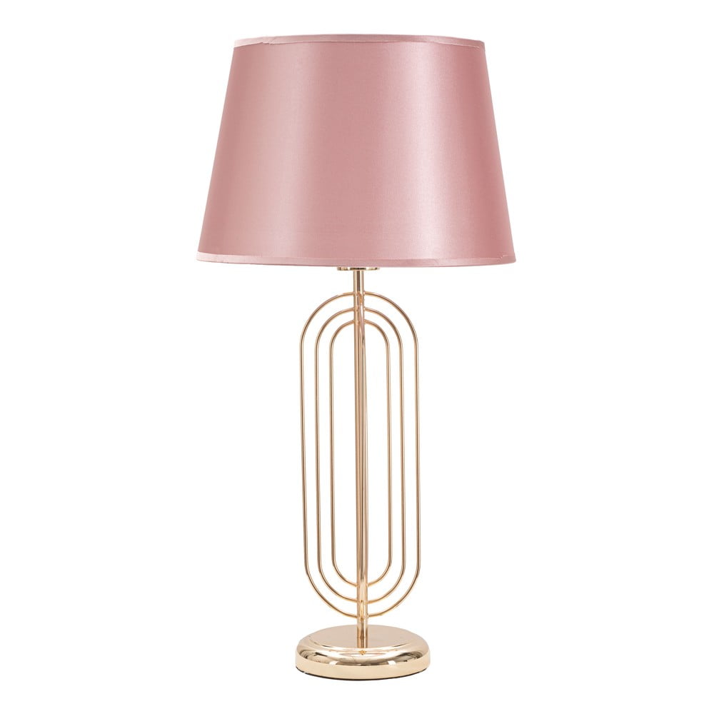 Фото - Люстра / світильник Ferretti Różowa lampa stołowa Mauro  Krista, wys. 64 cm złoty,różowy 