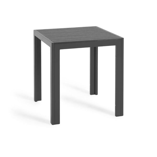 Szary aluminiowy stół zewnętrzny Kave Home Sirley, 70x70 cm