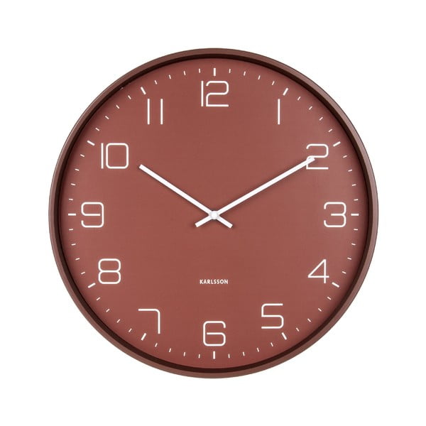 Czerwony zegar ścienny Karlsson Lofty, ø 40 cm