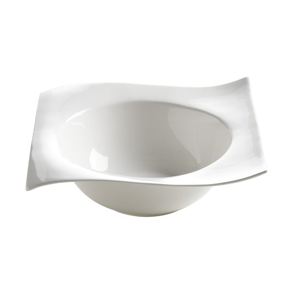 Biała porcelanowa misa do sałatek Maxwell & Williams Motion, 23,5x23,5 cm