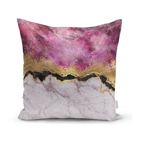 Poszewka na poduszkę Minimalist Cushion Covers Marble With Pink And Gold, 45x45 cm