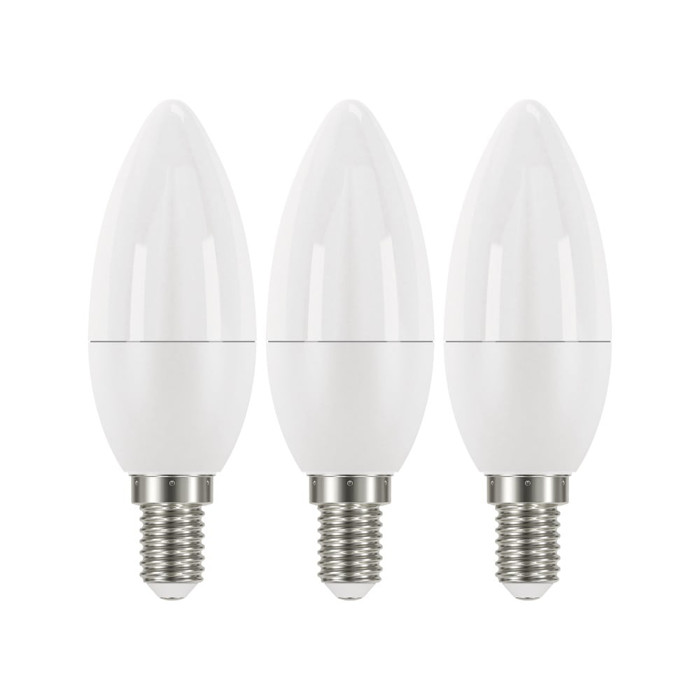 Фото - Лампочка EMOS Zestaw 3 żarówek LED  Classic Candle Warm White, 5W E14 biały 