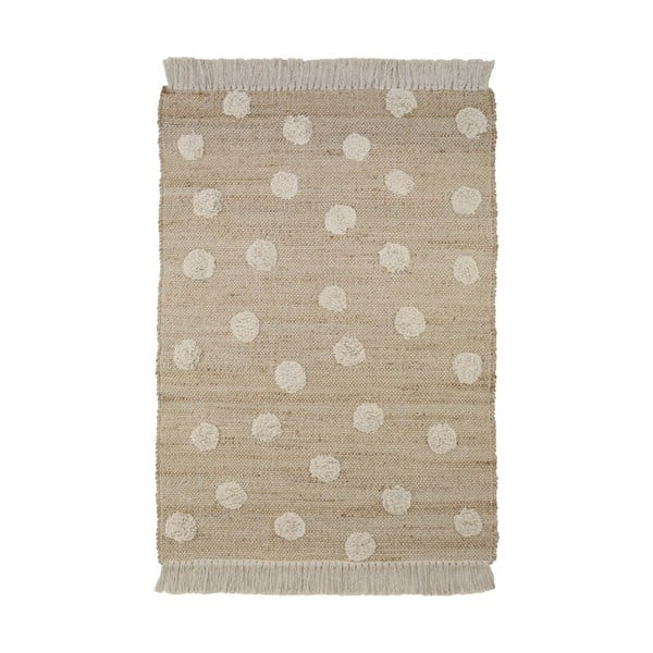 Ręcznie wykonany dywan z bawełny i juty Nattiot Nop, 100x150 cm