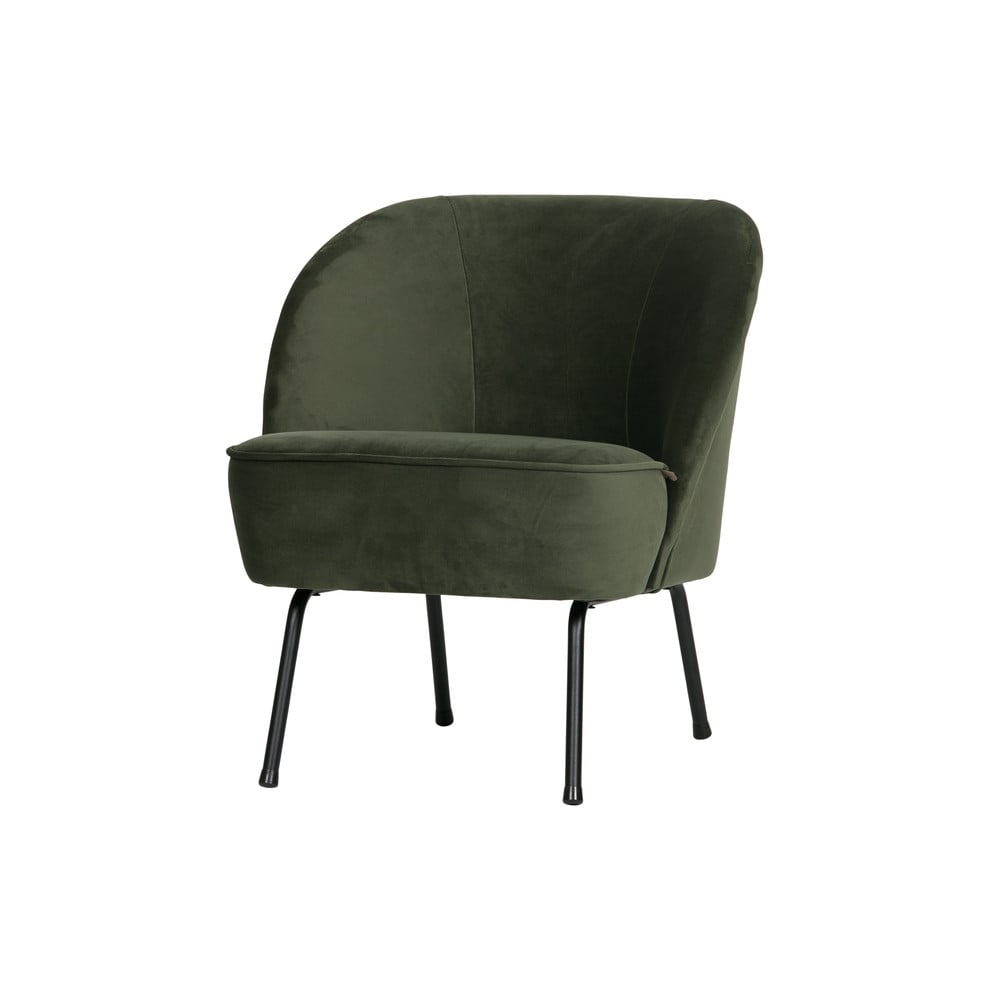 Ciemnozielony fotel BePureHome Vogue