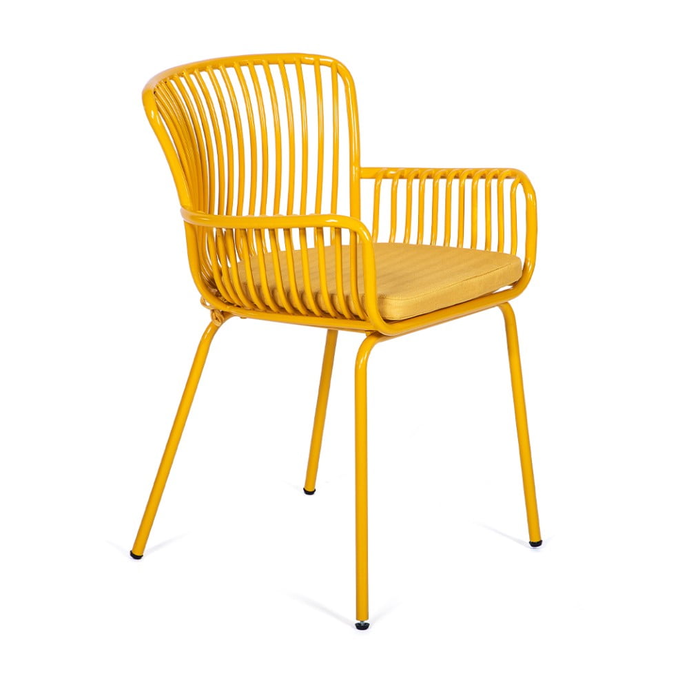Zestaw 2 żółtych krzeseł ogrodowych Le Bonom Elia