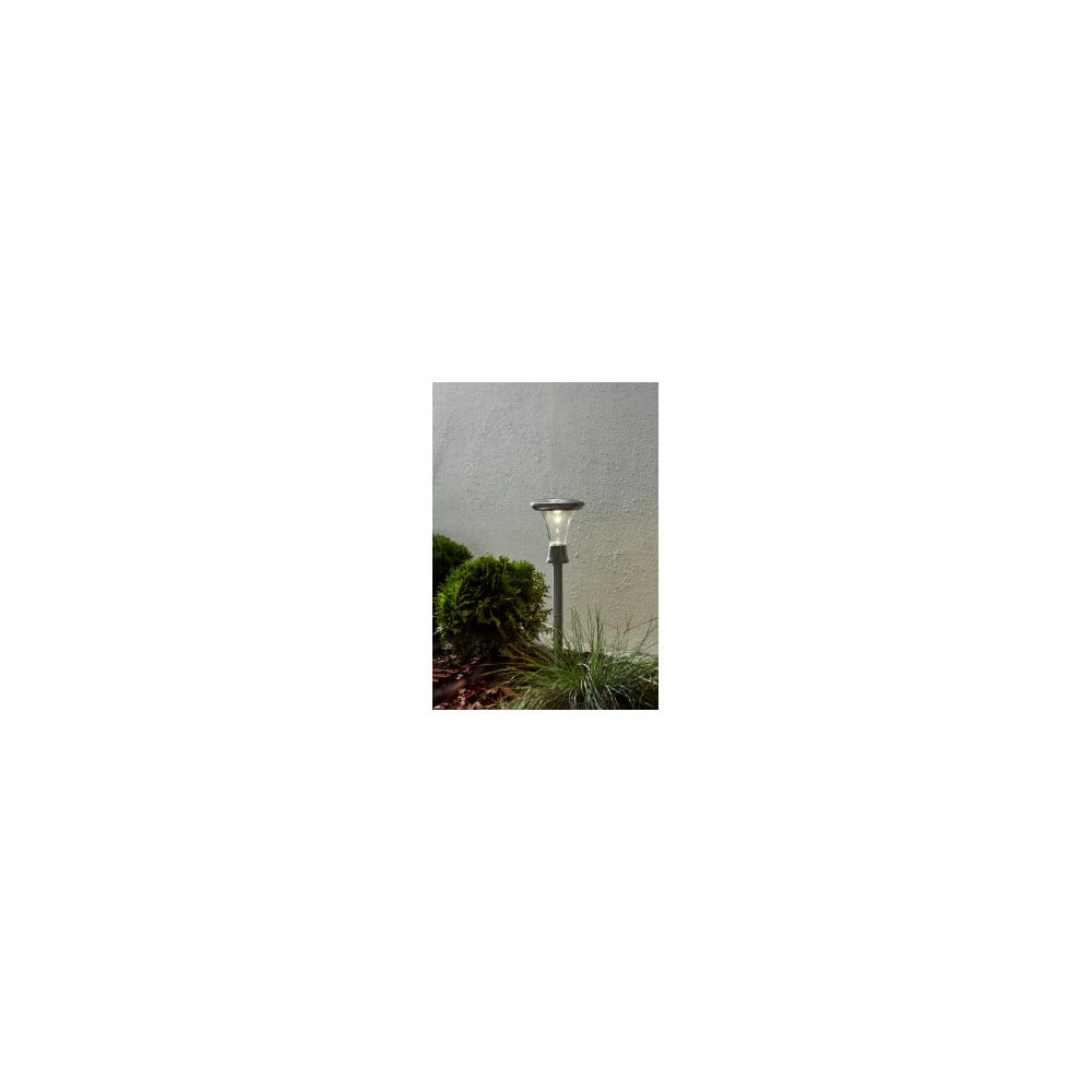 Фото - Прожектор / світильник Star Trading Zestaw 2 solarnych lamp ogrodowych LED  Turin, wys. 47 cm szar 