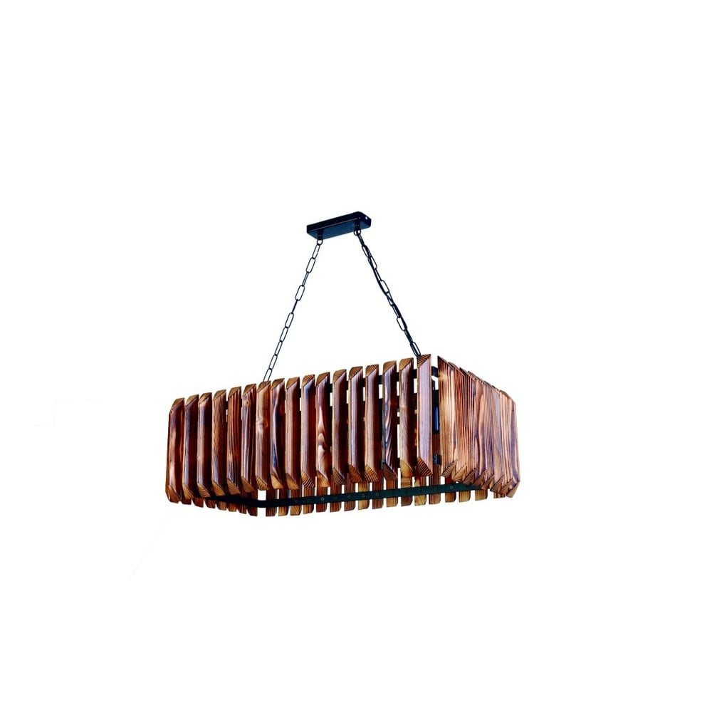 Lampa wisząca z drewna grabu Siesta 5li