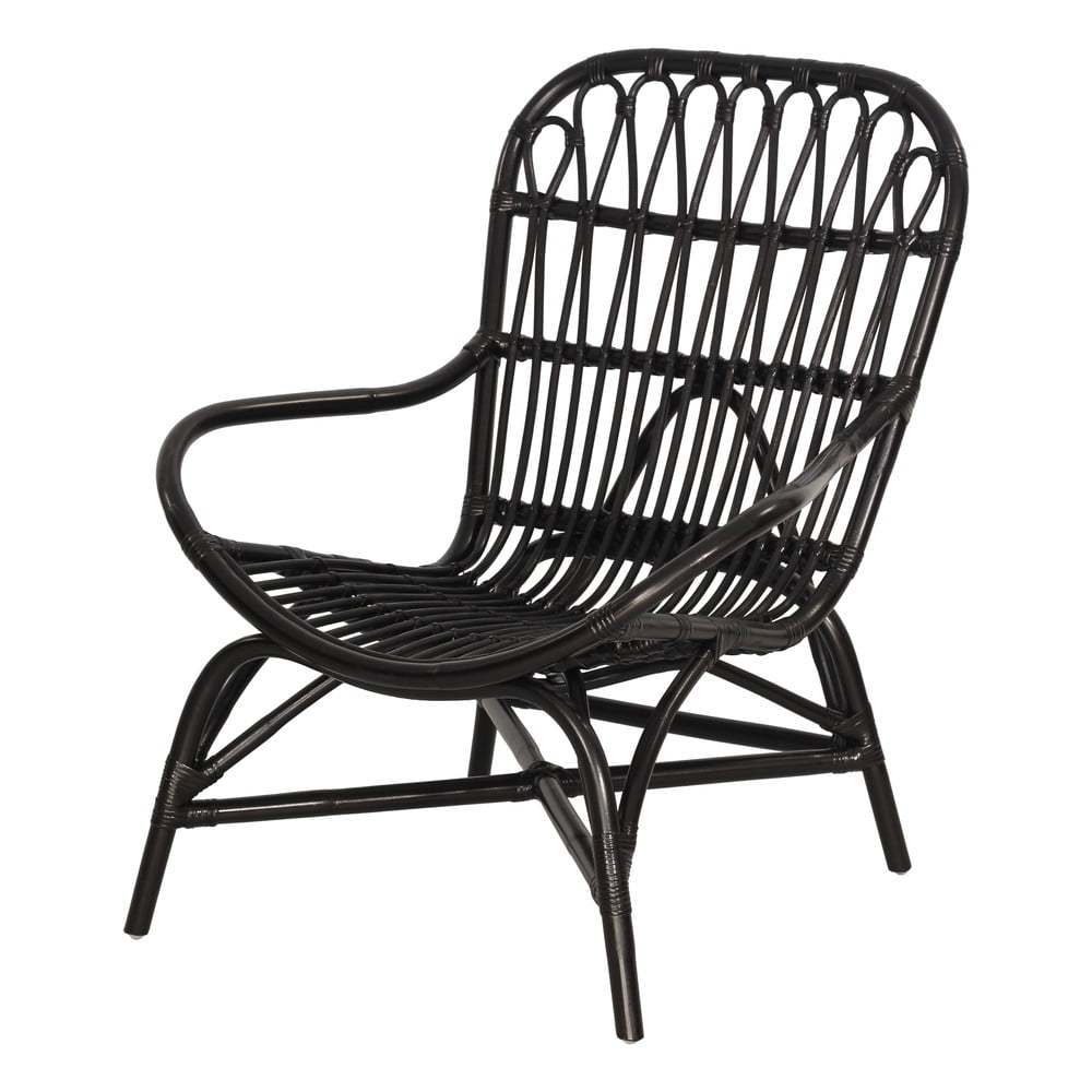 Czarny rattanowy fotel ogrodowy Bonami Selection Sara