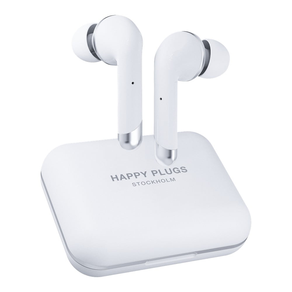 Białe bezprzewodowe słuchawki Happy Plugs Air 1 Plus In-Ear