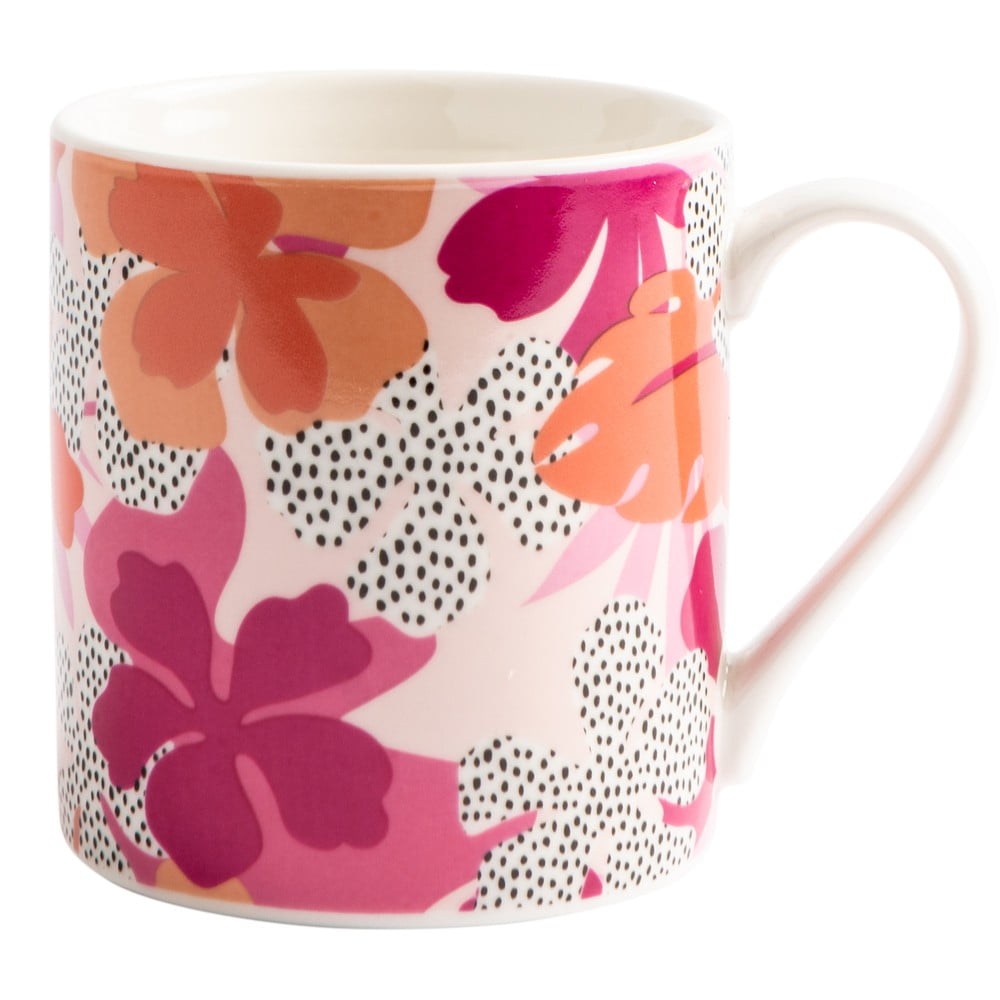 Różowy kubek ceramiczny Navigate Floral