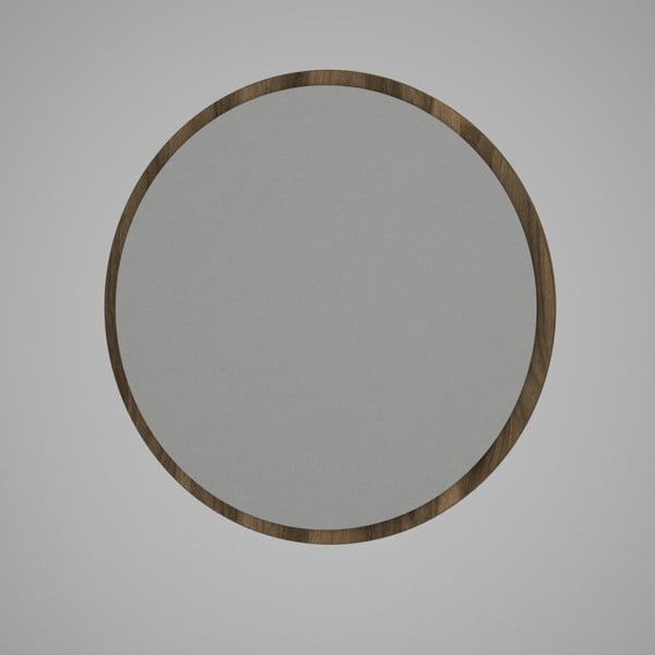 Okrągłe lustro ścienne w brązowej ramie Glob, ⌀ 59 cm