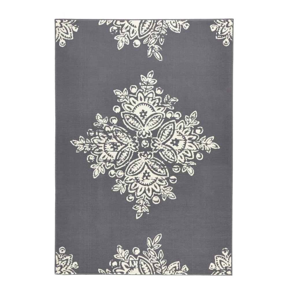 Szaro-biały dywan Hanse Home Gloria Blossom, 120x170 cm