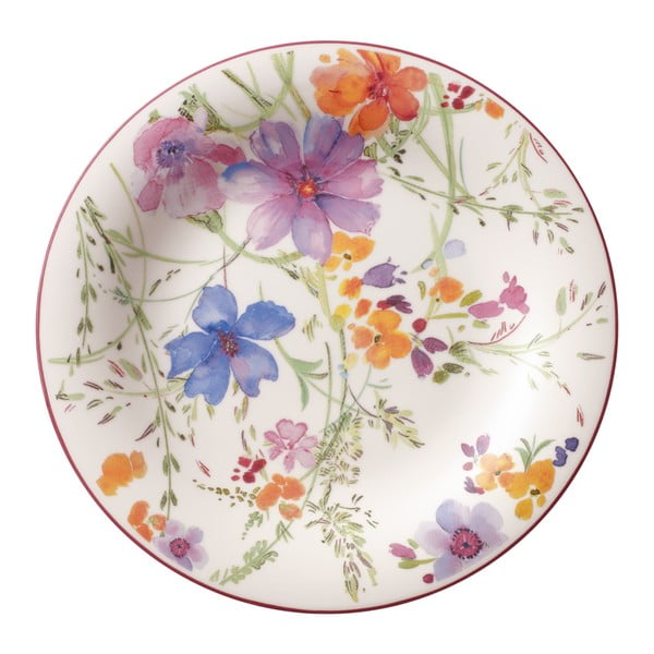 Porcelanowy talerzyk deserowy z motywem kwiatów Villeroy & Boch Mariefleur Tea, 21 cm