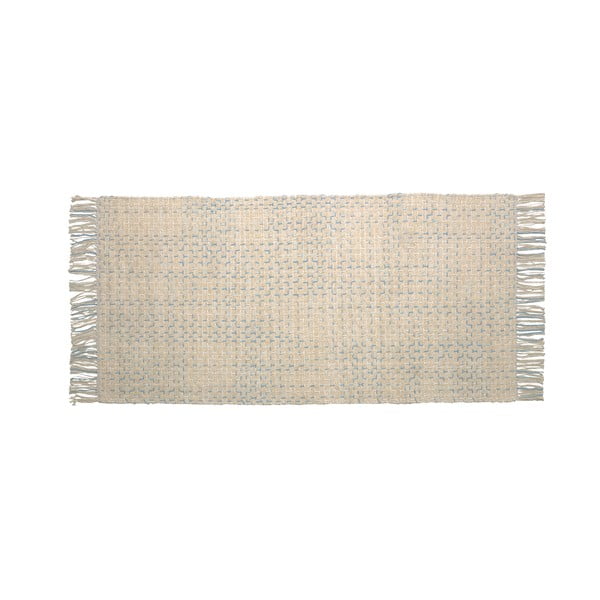 Niebiesko-beżowy bawełniany dywan dziecięcy Kave Home Nur, 70x140 cm