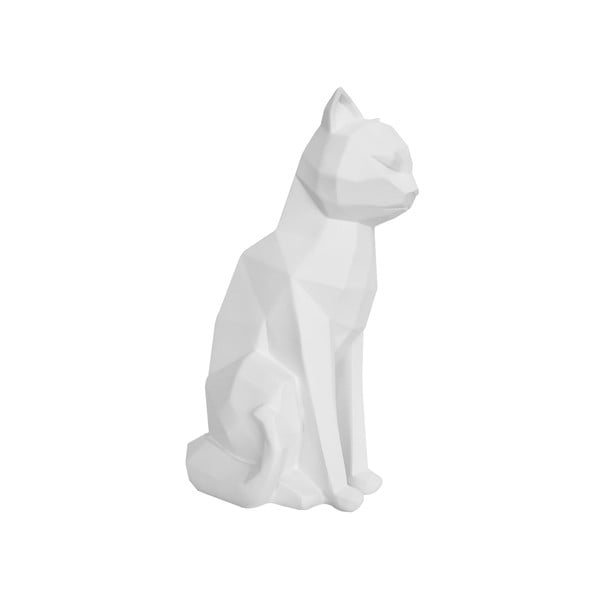 Matowa biała figurka PT LIVING Origami Cat, wys. 29,5 cm