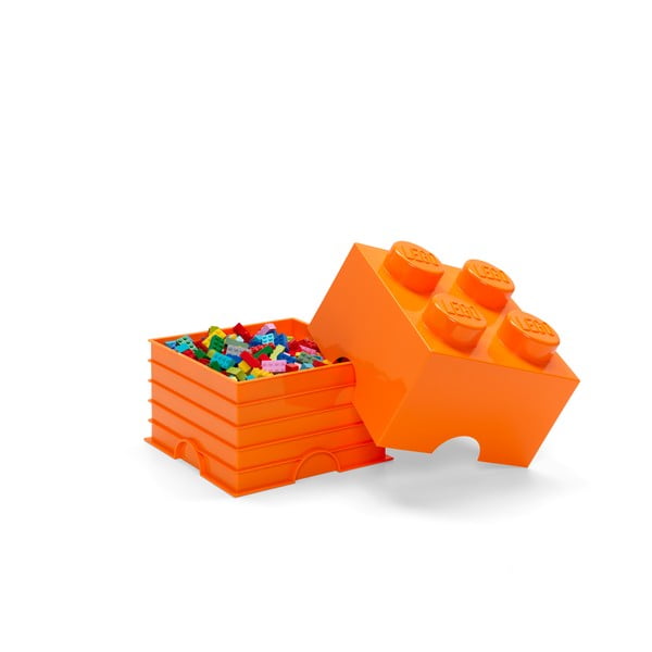 Pomarańczowy pojemnik kwadratowy LEGO®