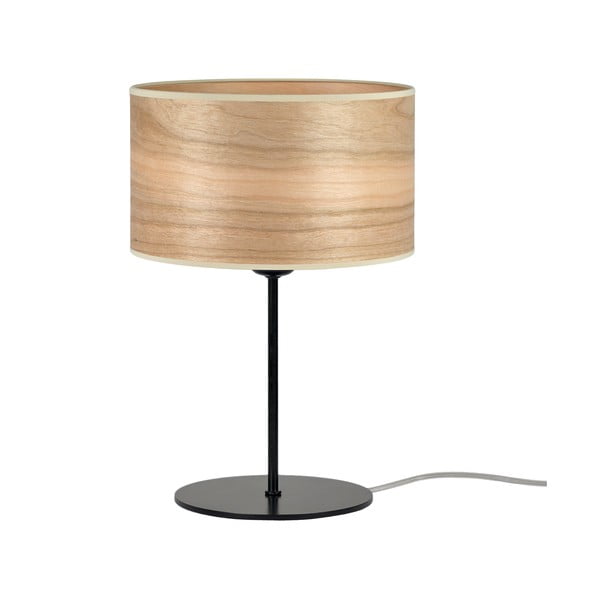 Jasnobrązowa lampa stołowa z naturalnego forniru Sotto Luce Tsuri S, ⌀ 25 cm