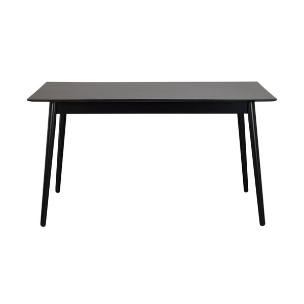 Czarny stół do jadalni Rowico Lotta, 140x90 cm