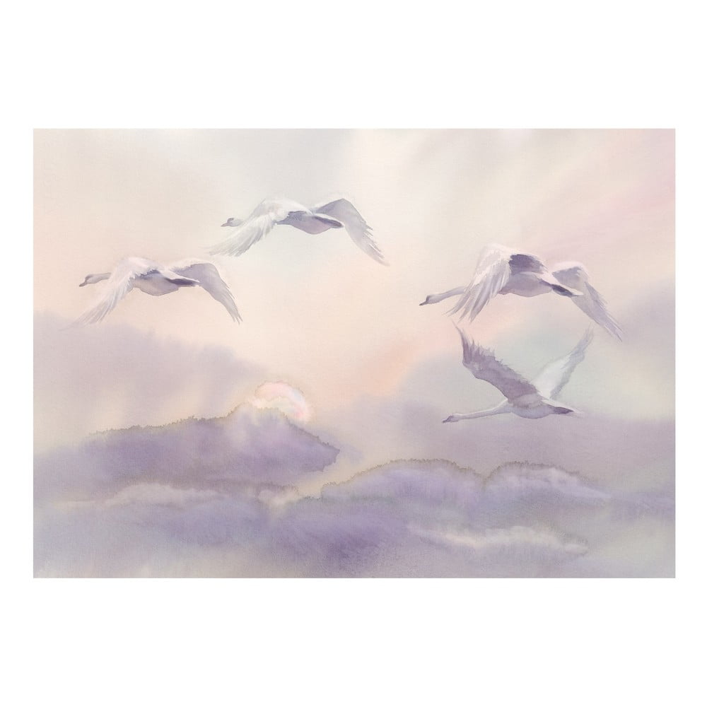 Tapeta wielkoformatowa Artgeist Flying Swans, 200x140 cm