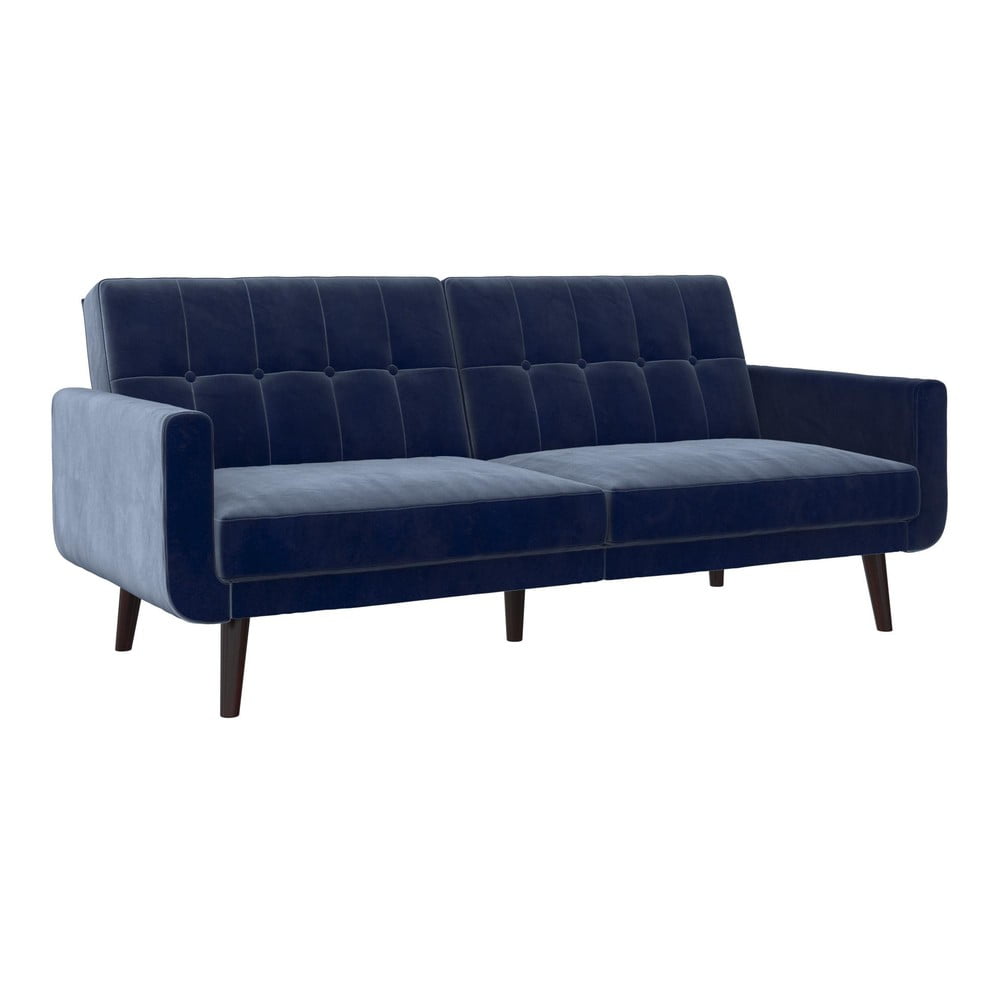 Niebieska sofa rozkładana 201 cm Nola – Støraa