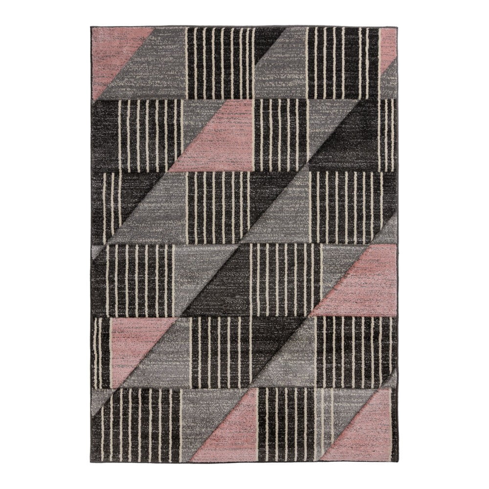 Szaro-różowy dywan Flair Rugs Velocity, 120x170 cm