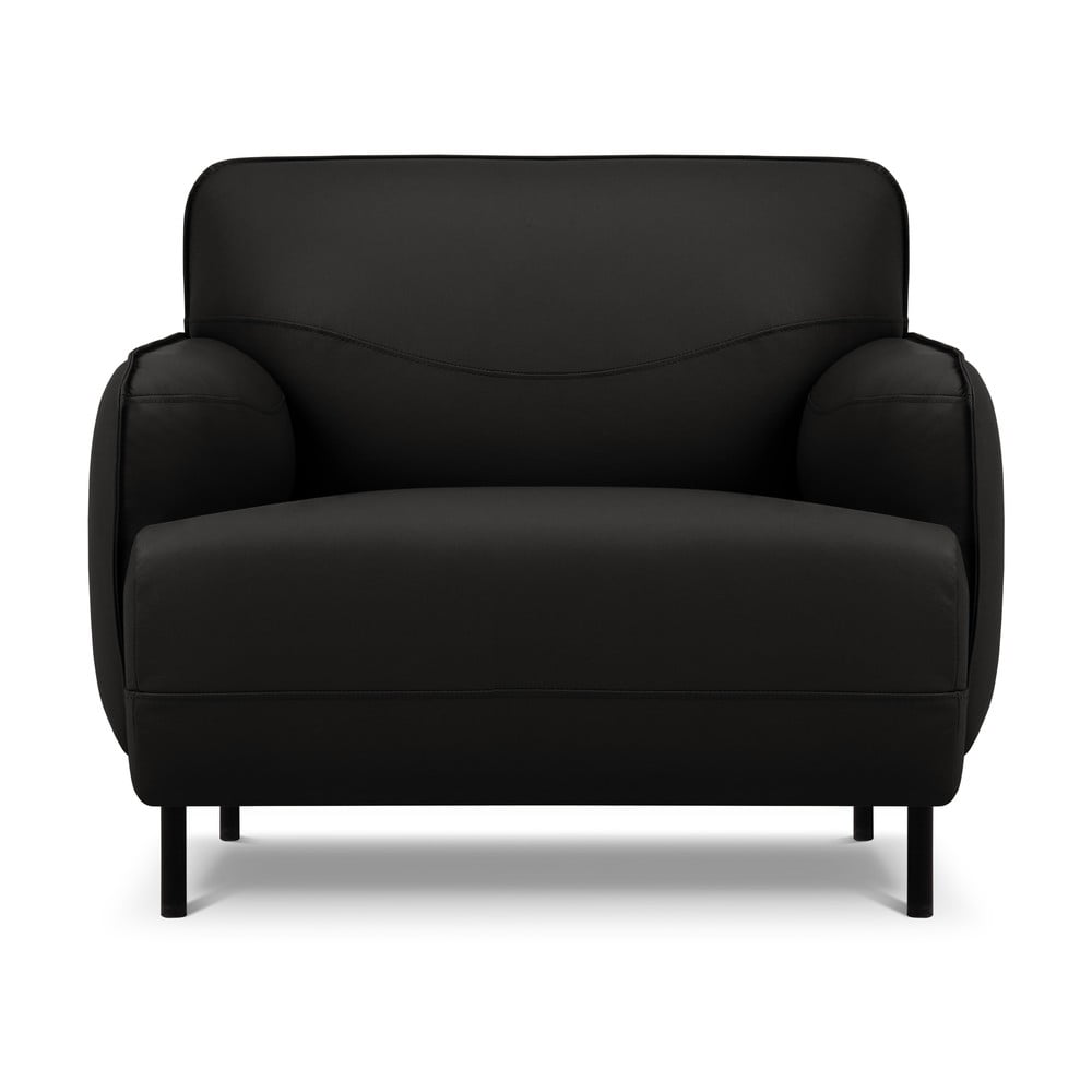 Czarny skórzany fotel Windsor & Co Sofas Neso