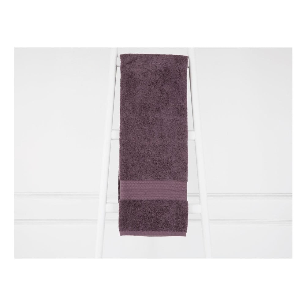 Fioletowy ręcznik bawełniany Emily, 70x140 cm