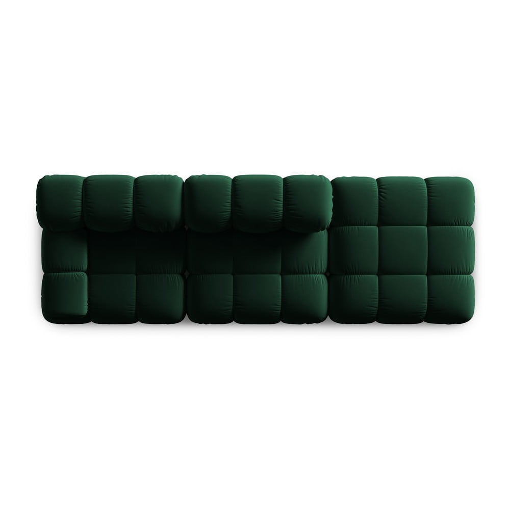 Zielona aksamitna sofa 282 cm Bellis – Micadoni Home