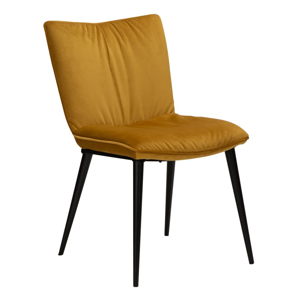 Żółte krzesło z aksamitnym obiciem DAN-FORM Denmark Join