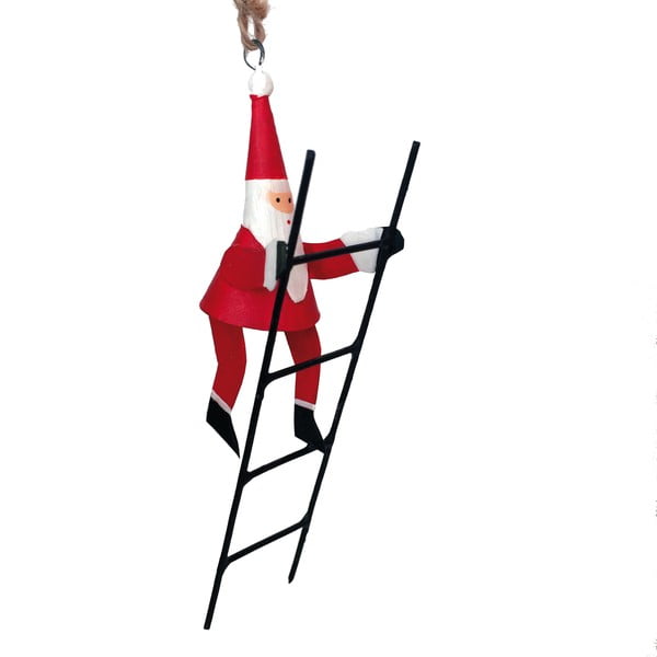 Wisząca ozdoba świąteczna G-Bork Santa With Ladder
