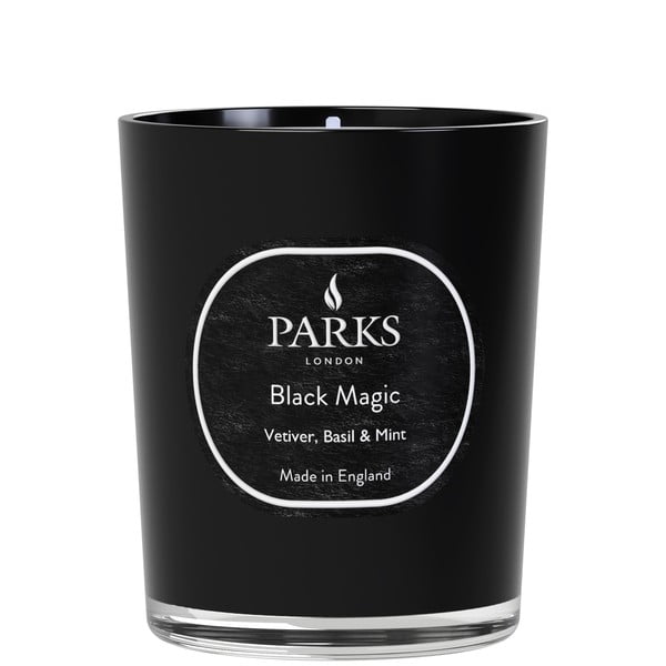 Świeczka o zapachu wetiwerii, bazylii i mięty Parks Candles London Black Magic, 45 h