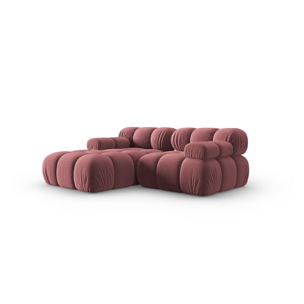 Różowa aksamitna sofa 191 cm Bellis – Micadoni Home