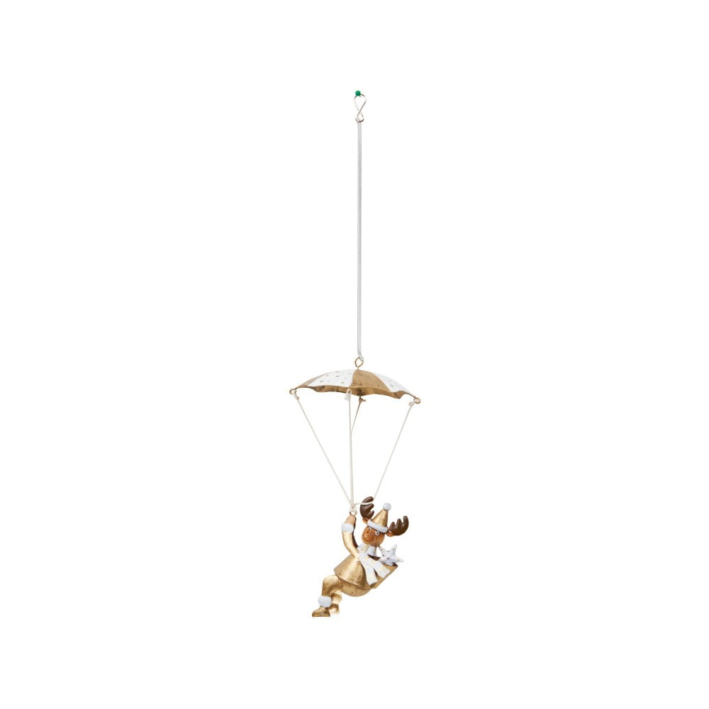 Dekoracja wisząca Archipelago Gold Deer Parachute Spring, 25 cm